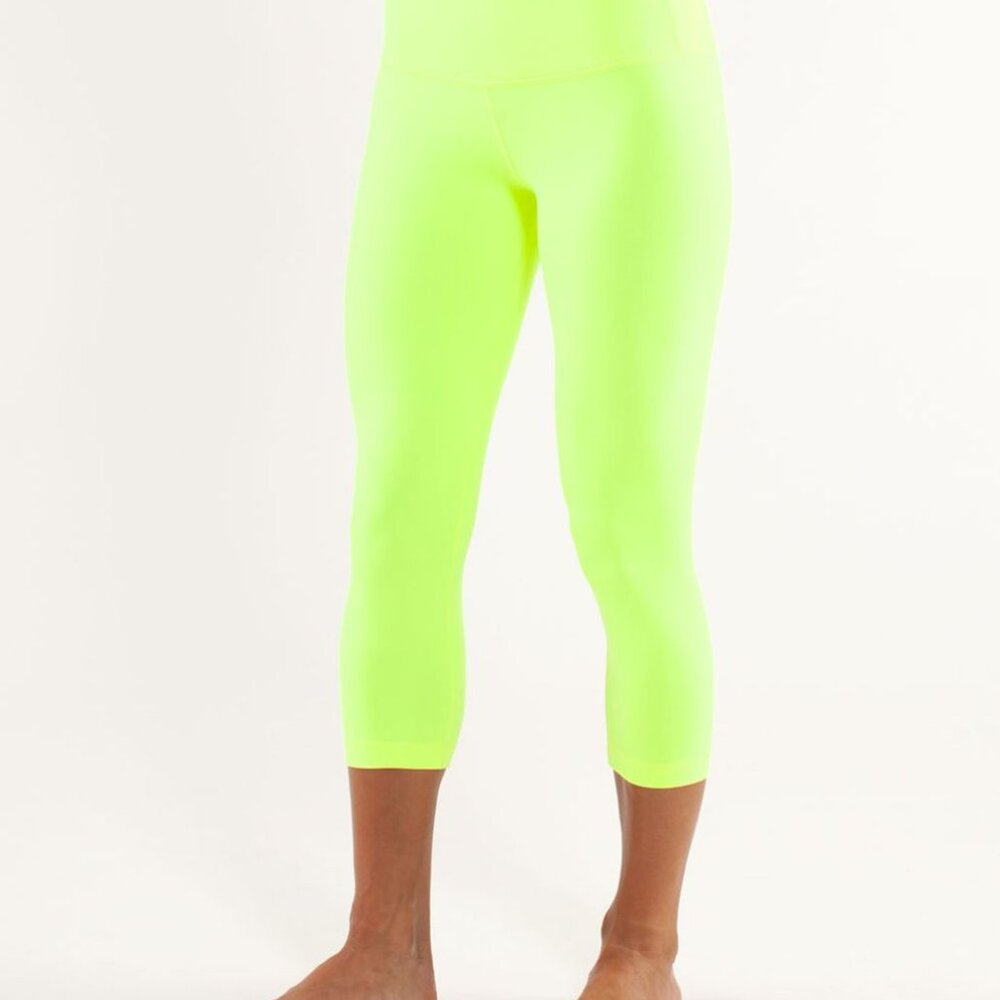 Lululemon Wunder Under Crop Leggings Ray Yellow